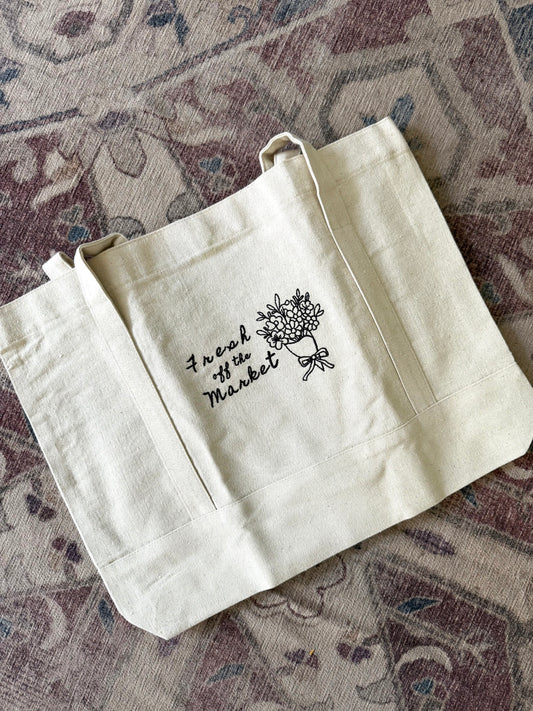 Fresh Off The Market Canvas Tote