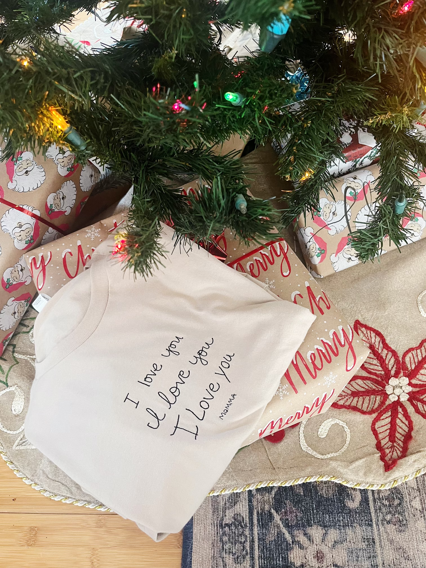 Custom Handwritten Embroidered Short Sleeve T-shirt