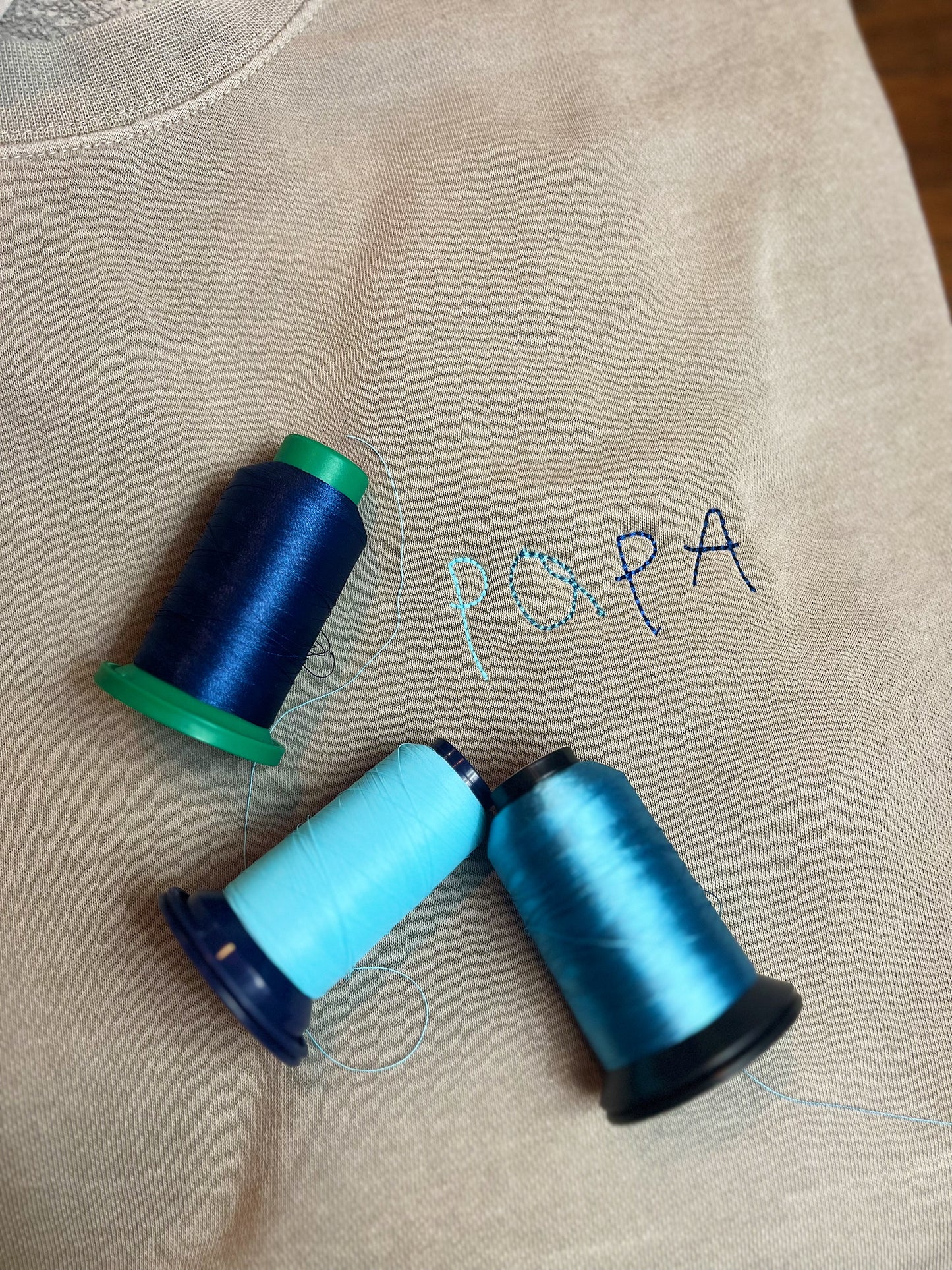 Embroidered HANDWRITTEN Message Sweatshirt