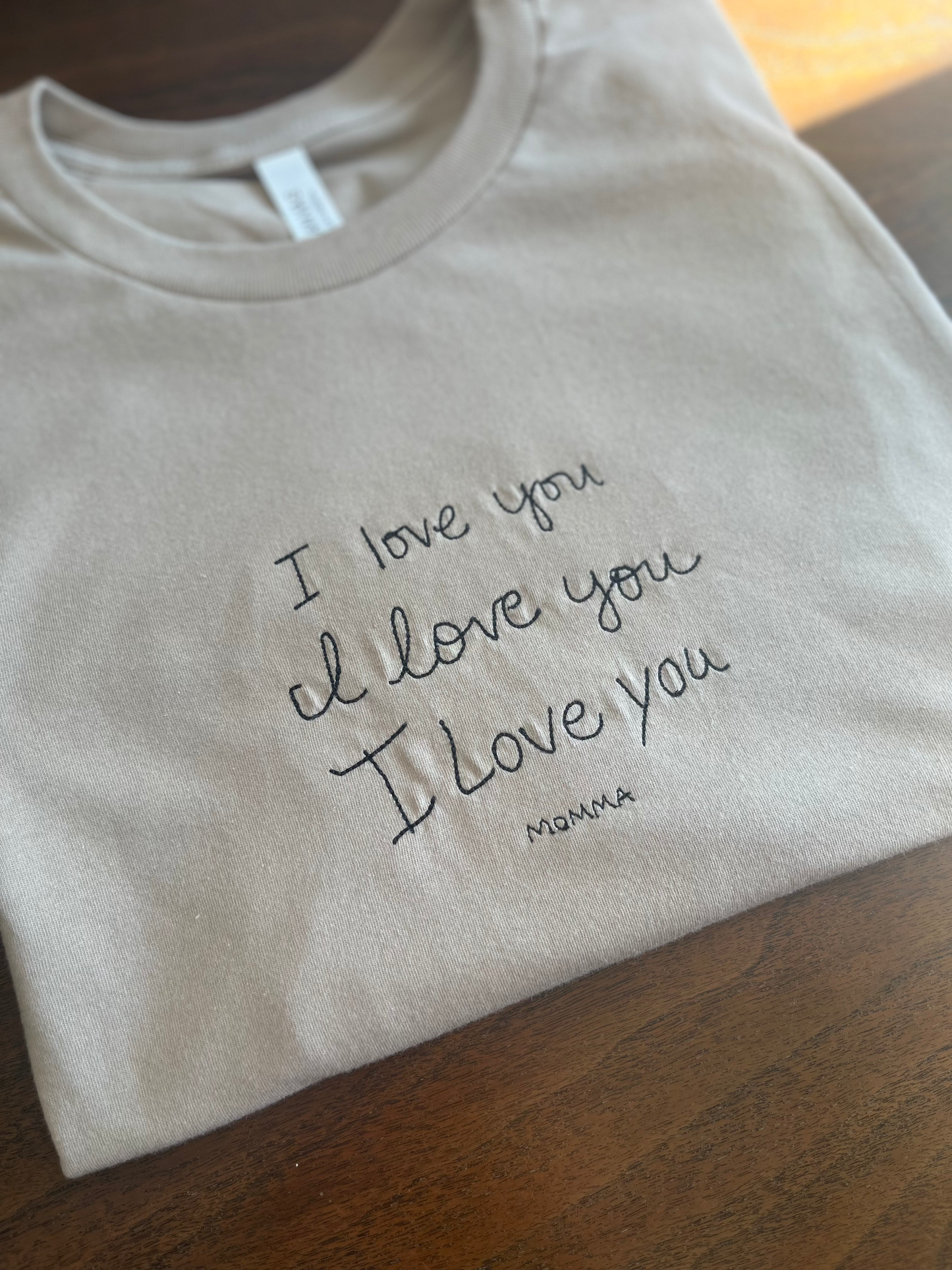 Embroidered HANDWRITTEN Message Sweatshirt