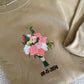 Custom Embroidered Wedding Bouquet Sweatshirt