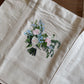 Custom Embroidered Wedding Bouquet Canvas Tote