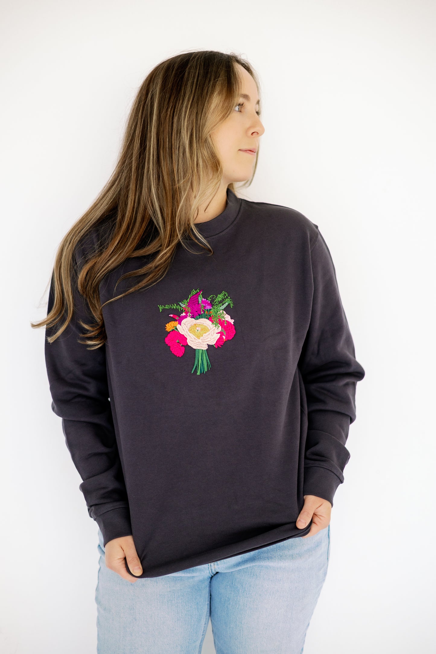 Custom Wedding Bouquet Crewneck