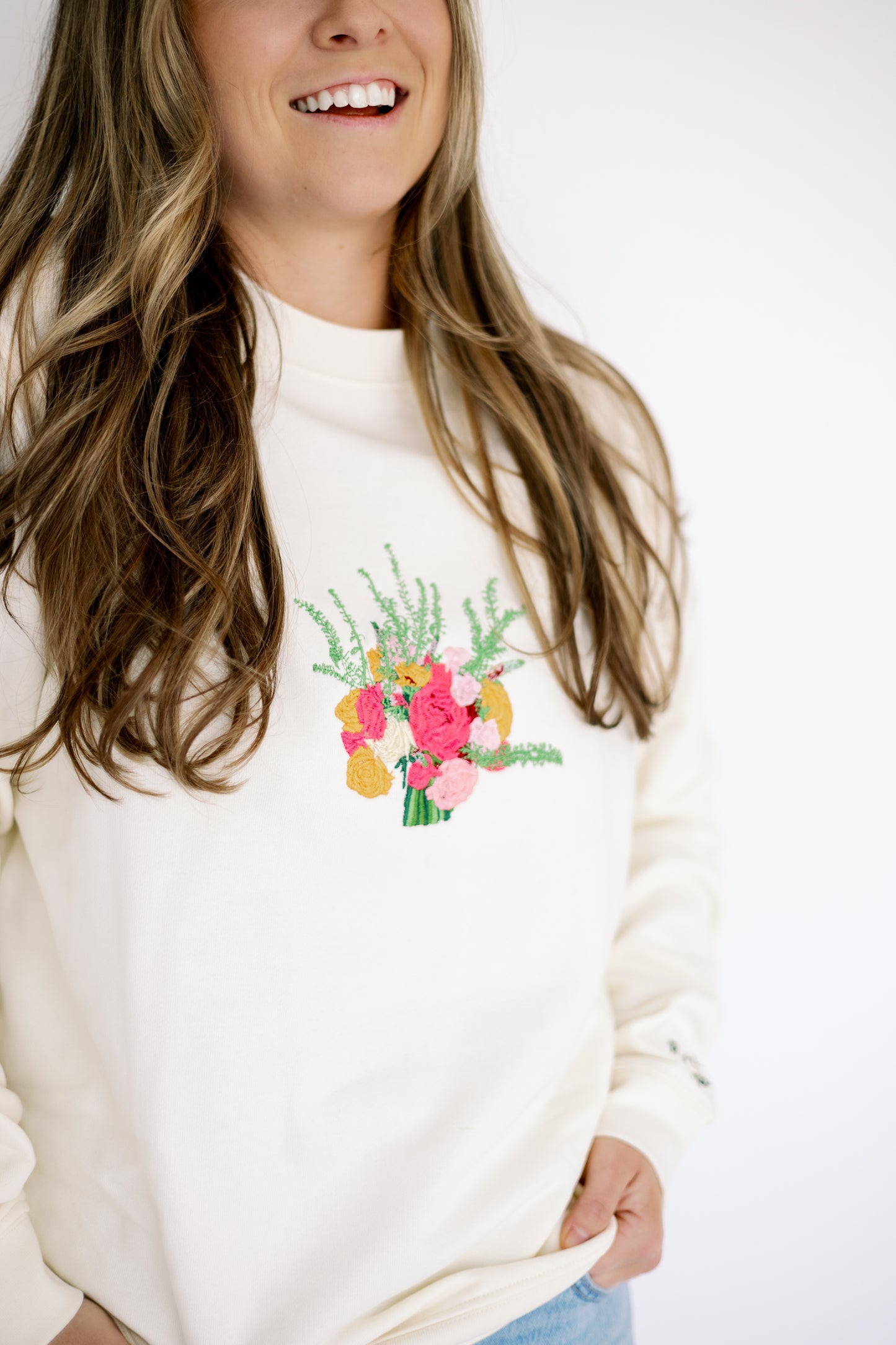 Custom Wedding Bouquet Crewneck