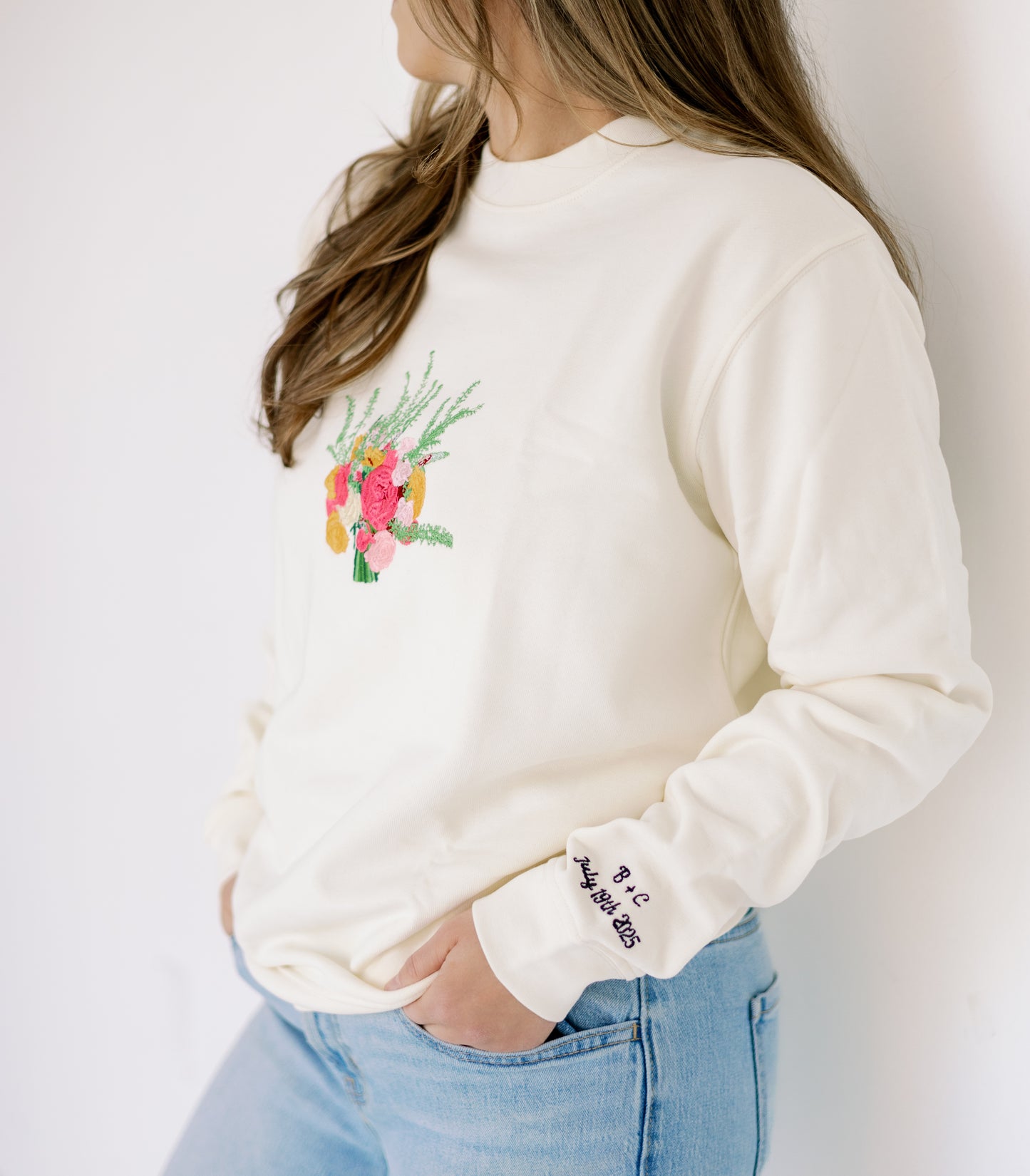Custom Wedding Bouquet Crewneck