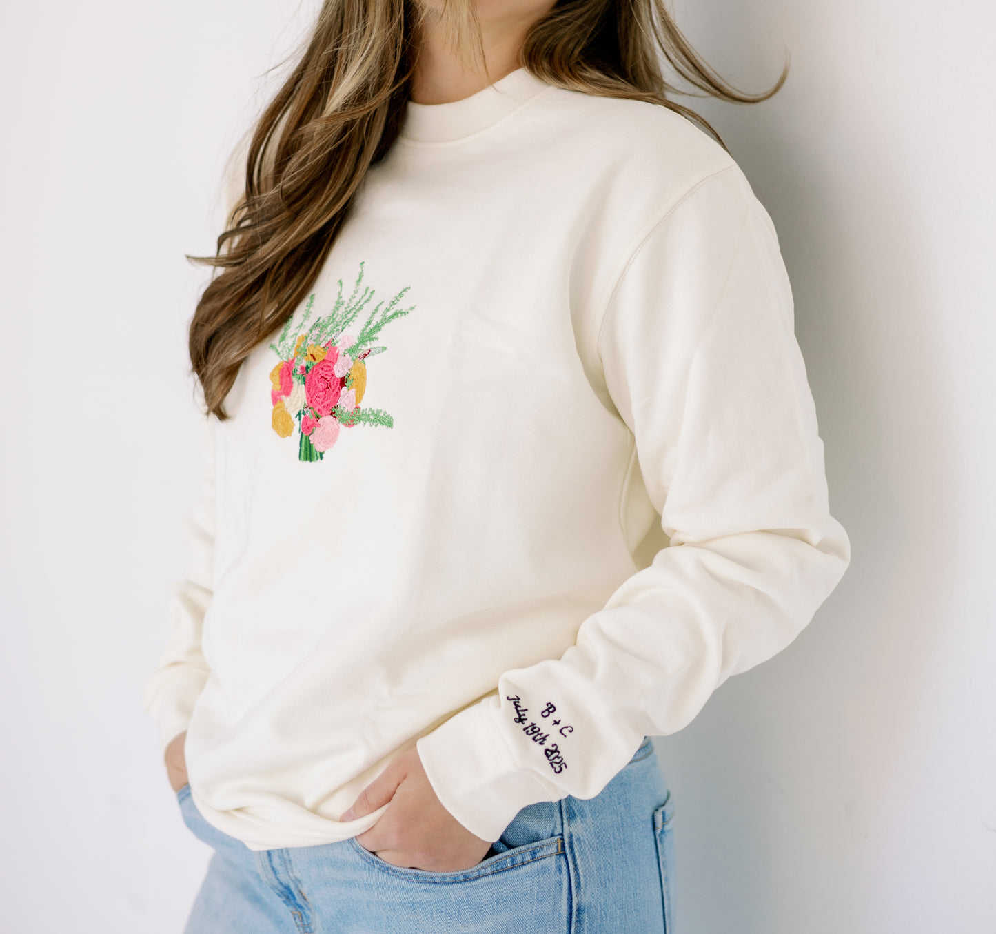 Custom Wedding Bouquet Crewneck