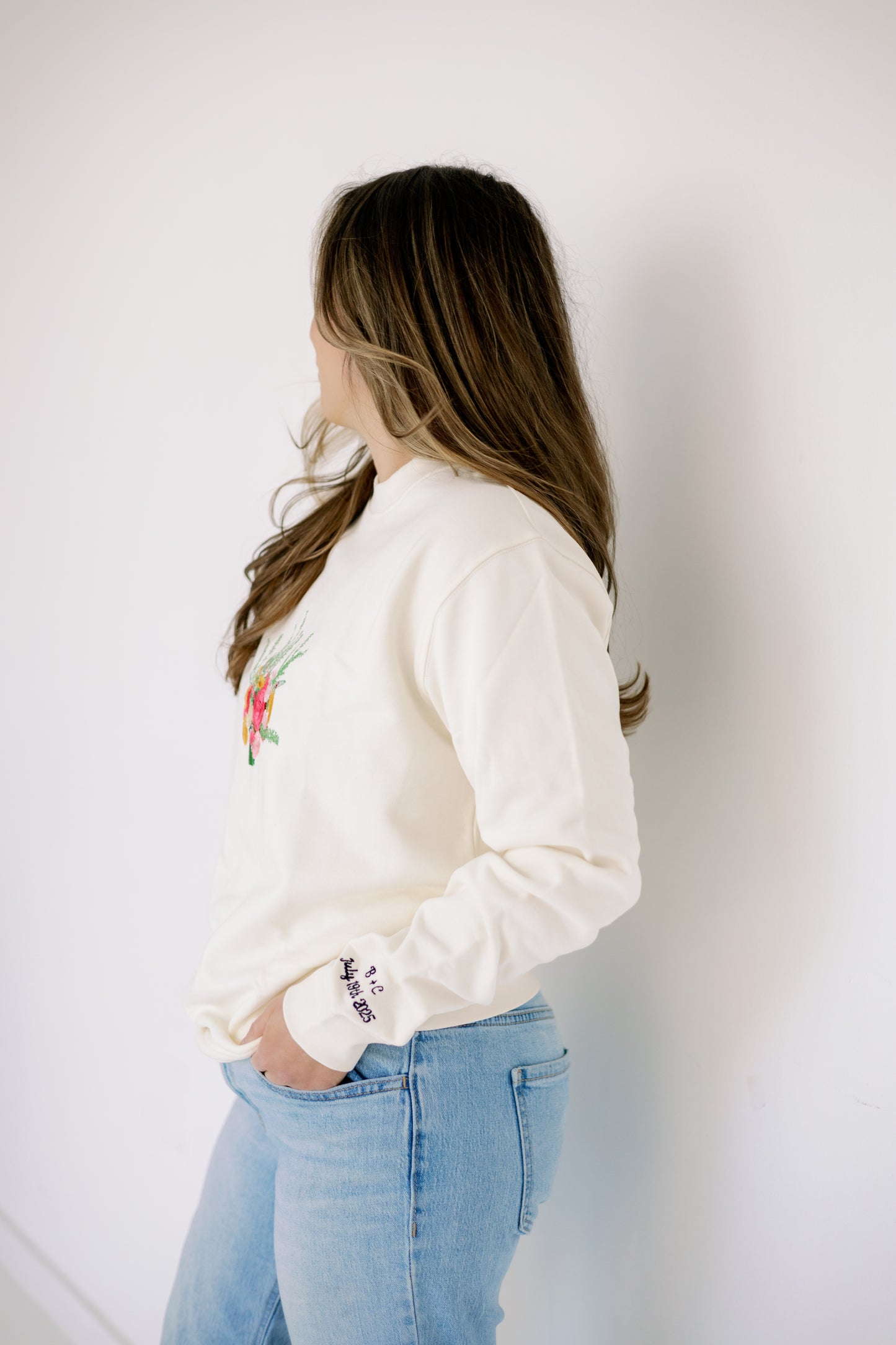 Custom Wedding Bouquet Crewneck