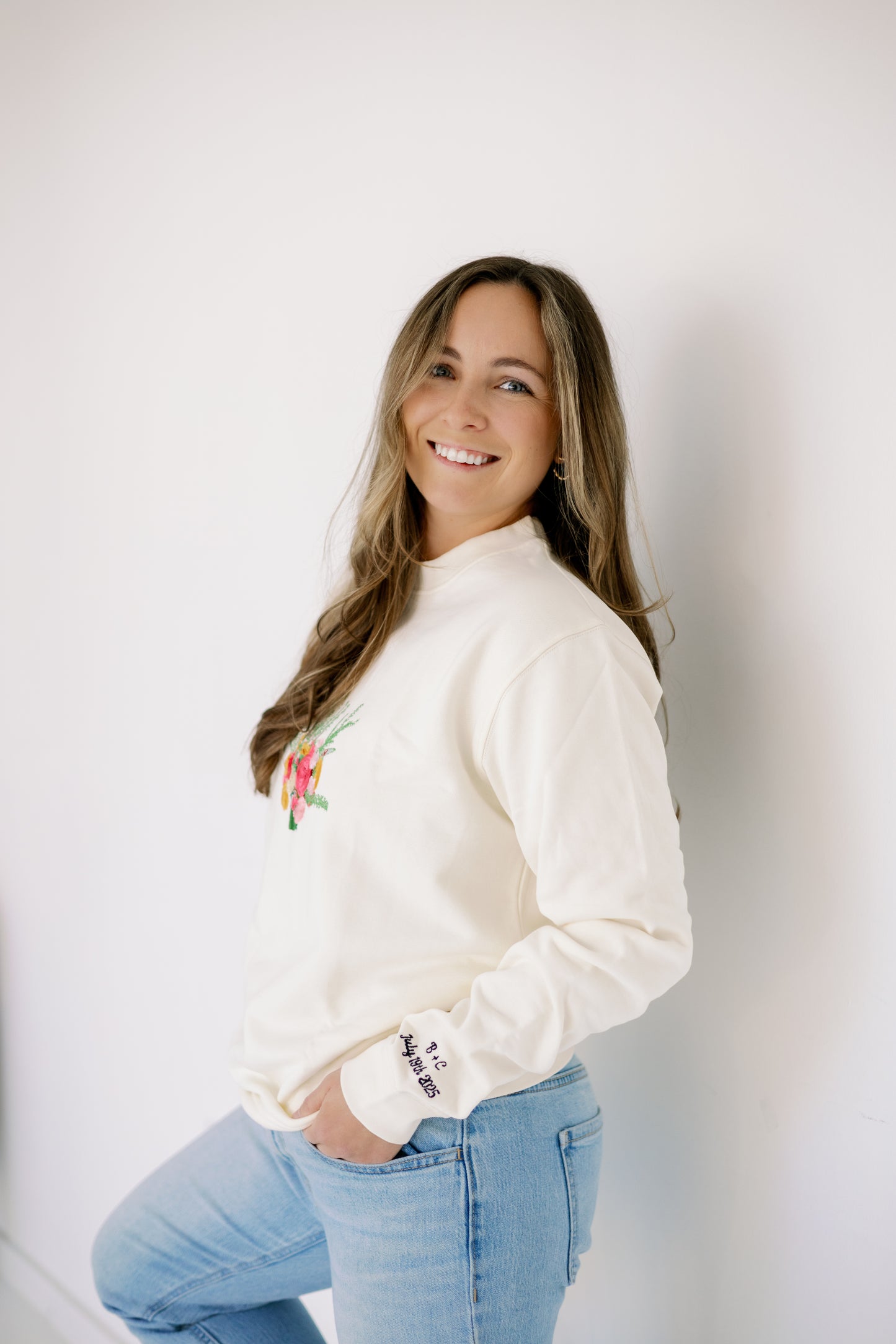 Custom Wedding Bouquet Crewneck
