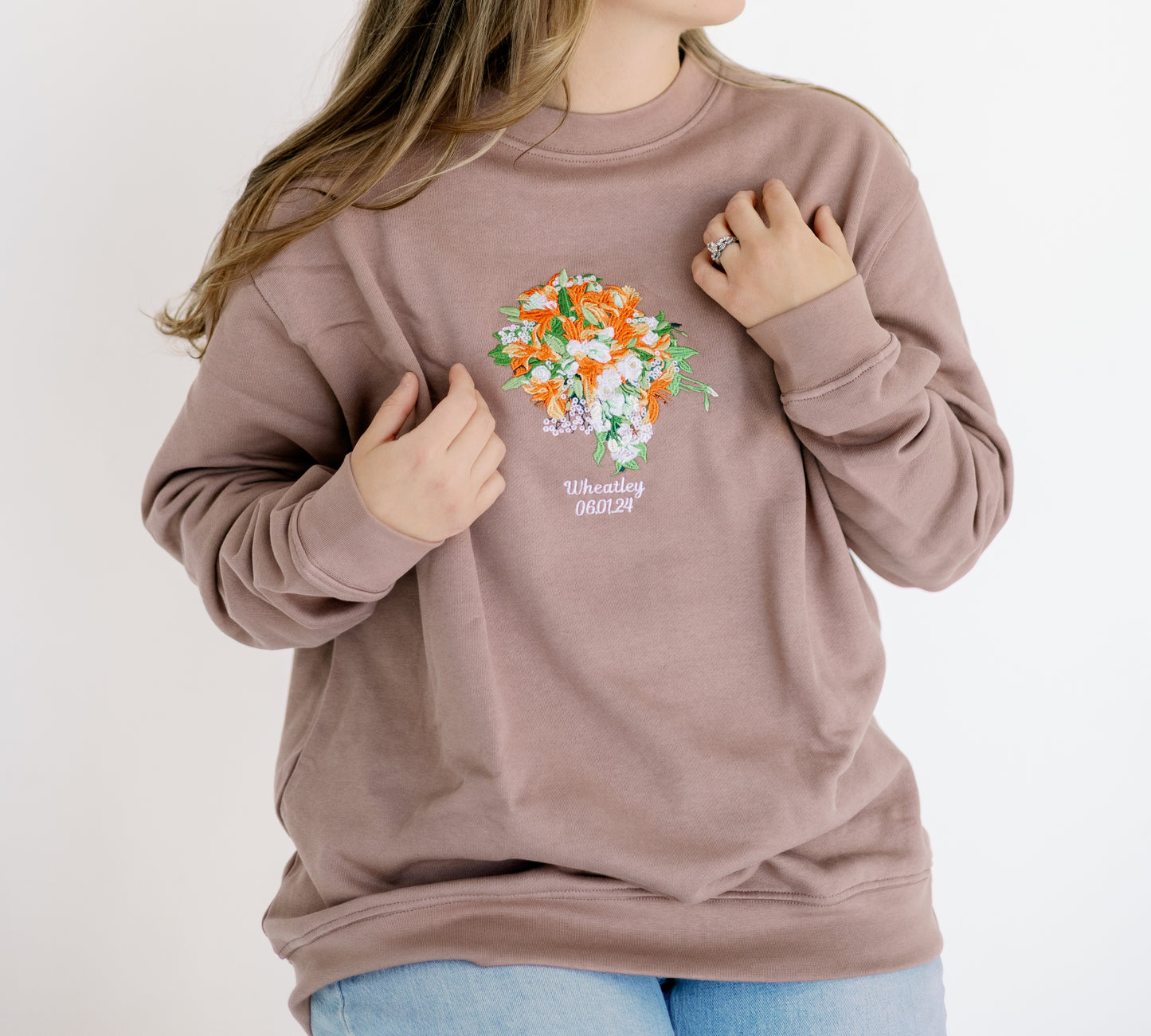 Custom Wedding Bouquet Crewneck