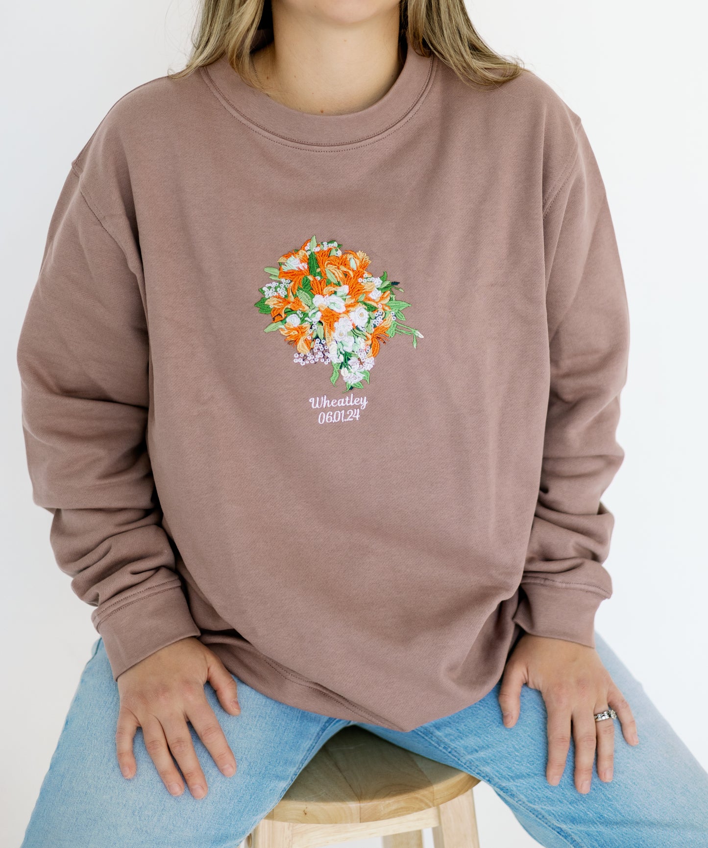 Custom Wedding Bouquet Crewneck