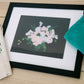 Custom Embroidered Wedding Bouquet Frame-able Artwork