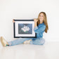 Custom Embroidered Wedding Bouquet Frame-able Artwork