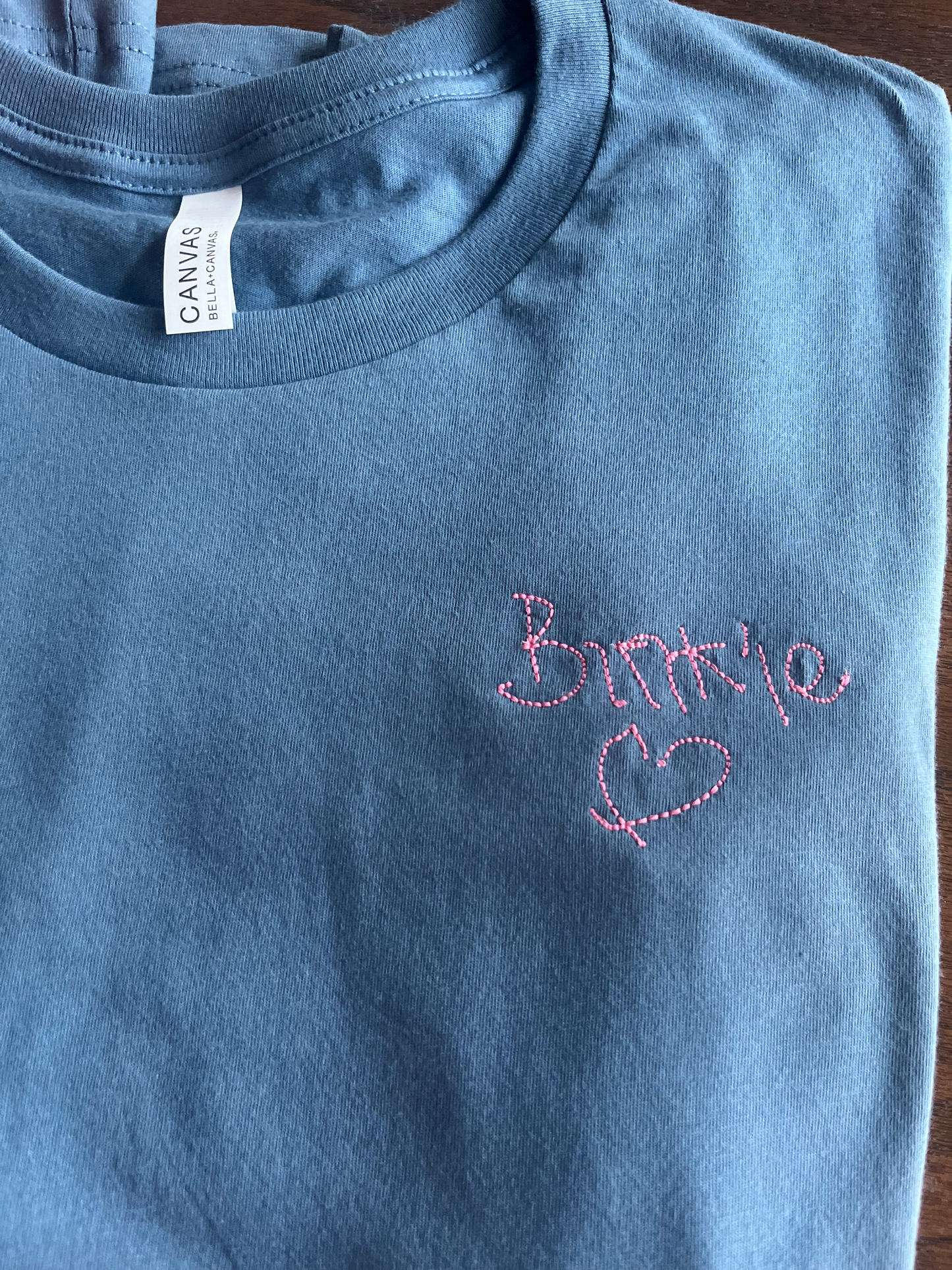 Custom Handwritten Embroidered Short Sleeve T-shirt